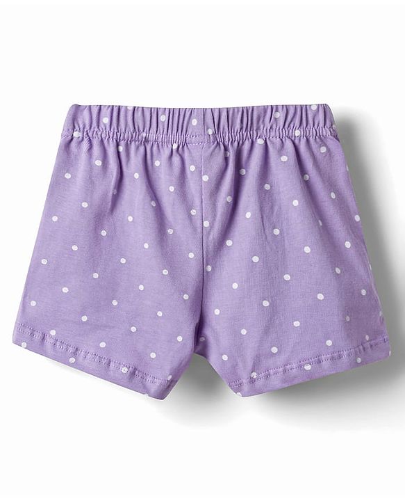 Babyhug Single Jersey Knit Mid Thigh Printed Shorts with Bow Applique Pack of 3 - Multicolor