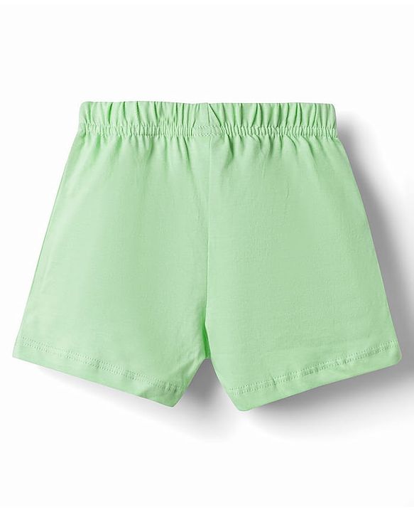 Babyhug Single Jersey Knit Mid Thigh Printed Shorts with Bow Applique Pack of 3 - Multicolor