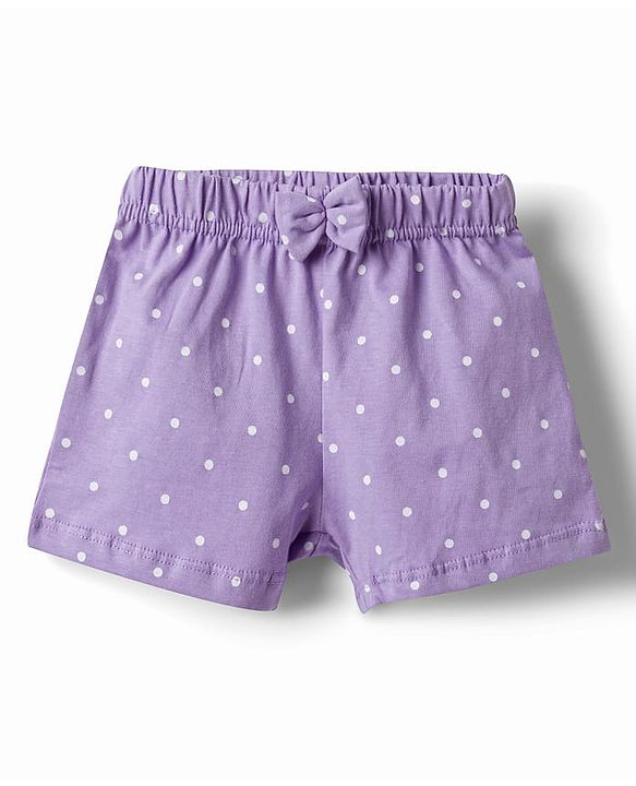 Babyhug Single Jersey Knit Mid Thigh Printed Shorts with Bow Applique Pack of 3 - Multicolor
