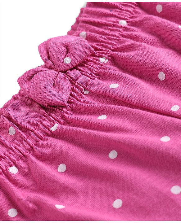 Babyhug Single Jersey Knit Mid Thigh Shorts With Polka Dots Print Pack of 3 - Multicolor