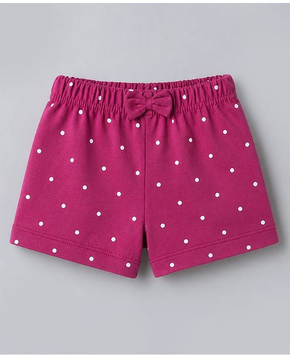 Babyhug Single Jersey Knit Mid Thigh Printed Shorts with Bow Applique Pack of 2 - Multicolor