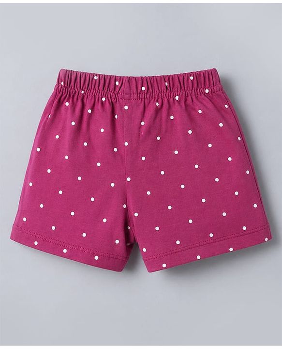 Babyhug Single Jersey Knit Mid Thigh Printed Shorts with Bow Applique Pack of 2 - Multicolor