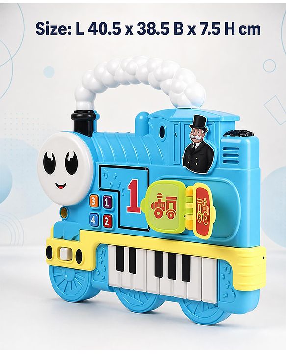 Babyhug Melody Express Musical Piano| Interactive Musical Toy| 8 Built-In Melodies| Piano Keyboard| Number Buttons| Sound & Light Effects| Adjustable Volume| 12+ Months| BIS Certified