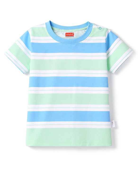 Babyhug Cotton Knit T-Shirts Half Sleeves with Graphics Multi Color 6-9 Months Pack of 3