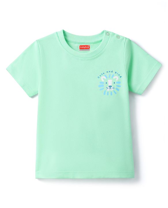 Babyhug Cotton Knit T-Shirts Half Sleeves with Graphics Multi Color 6-9 Months Pack of 3