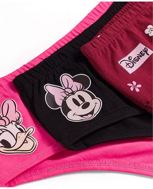 Pine Kids Disney Lycra Knit Panties With Minnie Mouse Graphics Pack of 3 - Multicolor