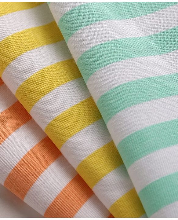 Babyhug 100% Cotton Knit T-Shirts Half Sleeves with Graphics Pack of 3 Multi Color 6-9 Months