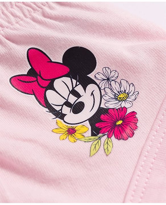 Pine Kids Disney Lycra Knit  Panties With Minnie Mouse Graphic Pack of 3 - Multicolor