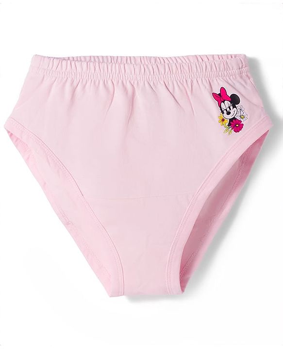 Pine Kids Disney Lycra Knit  Panties With Minnie Mouse Graphic Pack of 3 - Multicolor