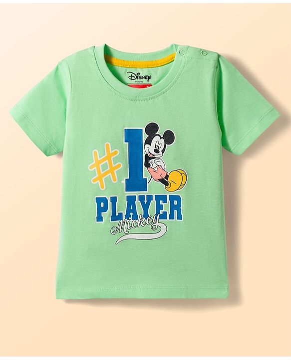 Babyhug Disney Single Jersey Knit Half Sleeves T-Shirts With Mickey Mouse Graphics Pack of 3 - Multicolor