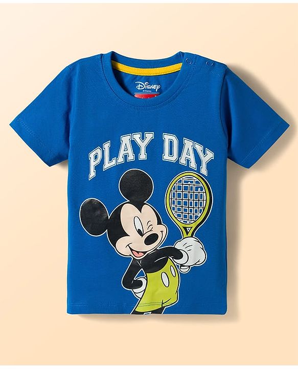 Babyhug Disney Single Jersey Knit Half Sleeves T-Shirts With Mickey Mouse Graphics Pack of 3 - Multicolor