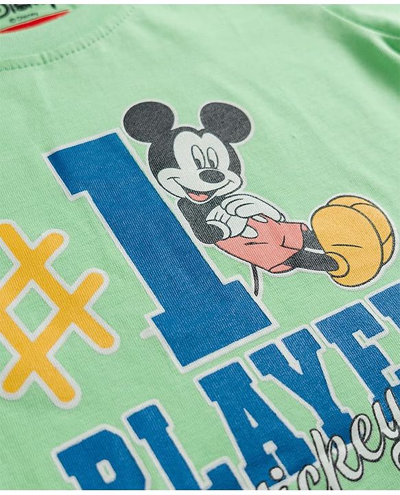 Babyhug Disney Single Jersey Knit Half Sleeves T-Shirts With Mickey Mouse Graphics Pack of 3 - Multicolor