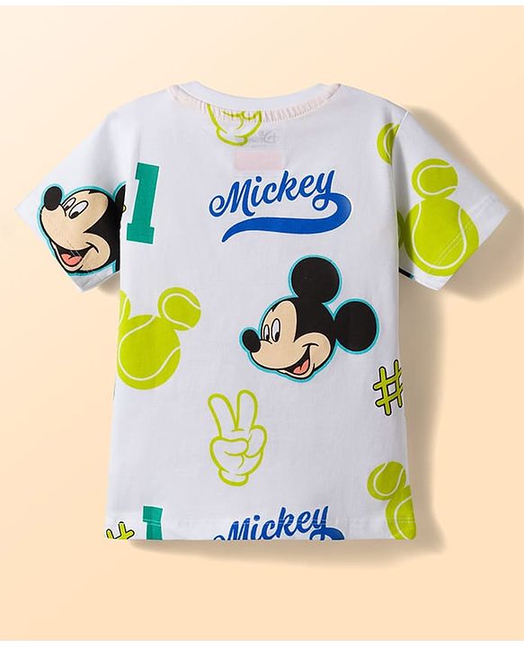 Babyhug Disney Single Jersey Knit Half Sleeves T-Shirts With Mickey Mouse Graphics Pack of 3 - Multicolor
