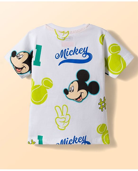Babyhug Disney Single Jersey Knit Half Sleeves T-Shirts With Mickey Mouse Graphics Pack of 3 - Multicolor