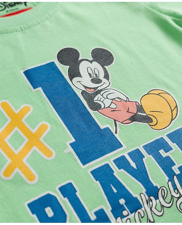 Babyhug Disney Single Jersey Knit Half Sleeves T-Shirts With Mickey Mouse Graphics Pack of 3 - Multicolor