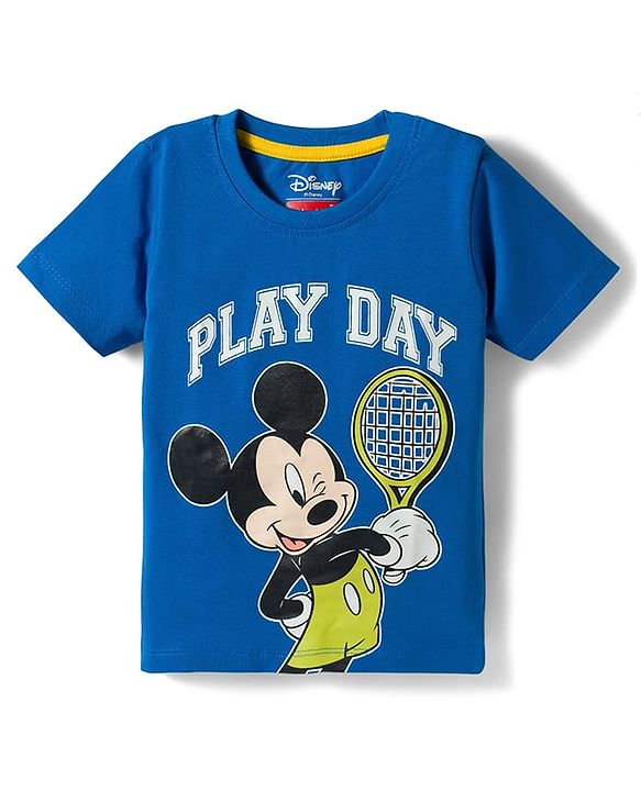Babyhug Disney Single Jersey Knit Half Sleeves T-Shirts With Mickey Mouse Graphics Pack of 3 - Multicolor