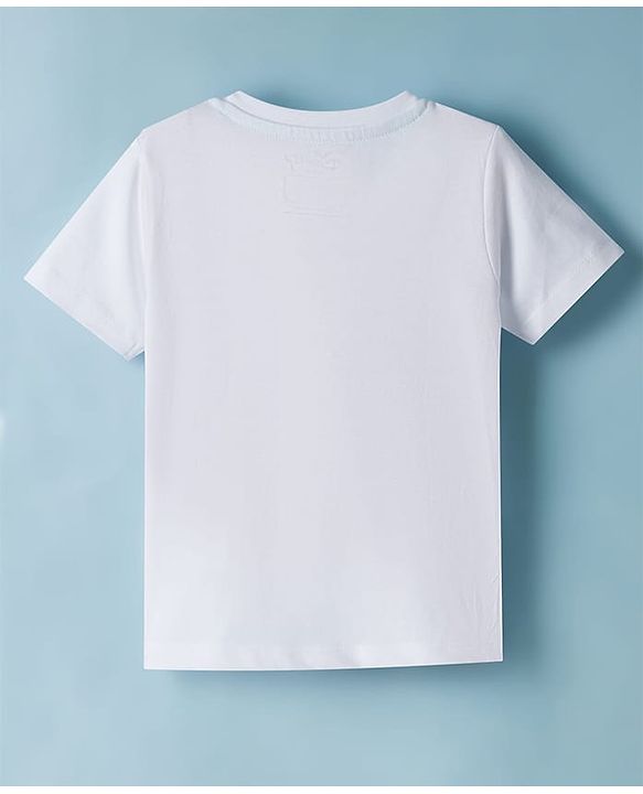 Babyhug Disney Single Jersey Knit Half Sleeves T-Shirt with Mickey Mouse & Friends Graphics - White