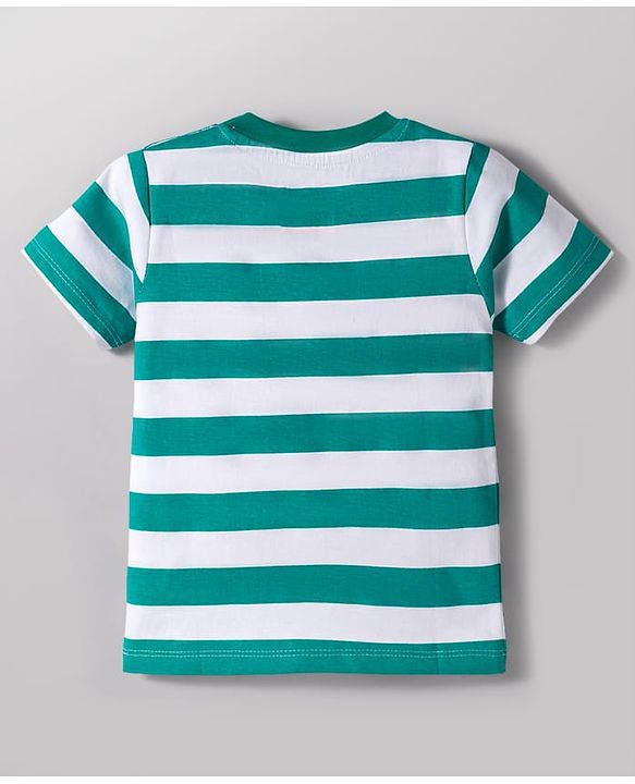 Babyhug Disney Single Jersey Knit Half Sleeves Striped T-Shirts with Winnie the Pooh Graphic Pack of 2 - Multicolor