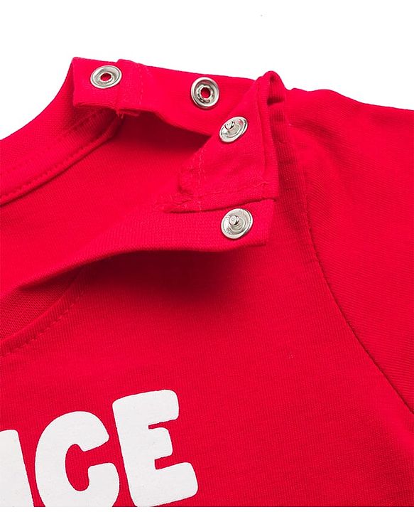 Babyhug Disney Single Jersey Knit Full Sleeves T-Shirt & Pyjama Night-Suit With Minnie Mouse Graphics - Red