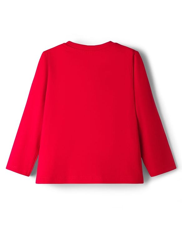 Babyhug Disney Single Jersey Knit Full Sleeves T-Shirt & Pyjama Night-Suit With Minnie Mouse Graphics - Red