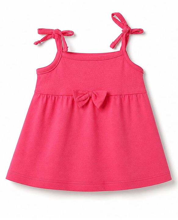 Babyhug Cotton Knit One Piece Dresses/Frocks with Shoulder Straps Pack Of 2 Multi ColorNew Born