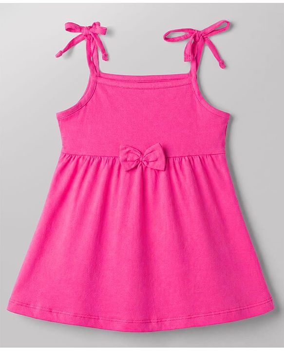 Babyhug Single Jersey Knit Sleeveless Strawberry & Hearts Printed Frocks Pack Of 2 - Multicolor