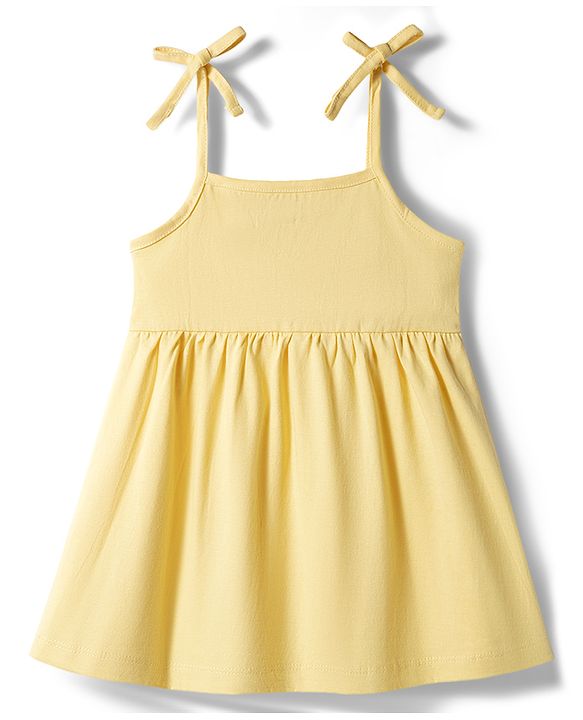 Babyhug Cotton Knit One Piece Dresses/Frocks with Shoulder Straps Multi Color 0-0 Months