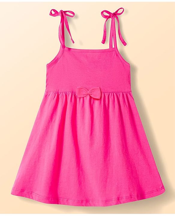 Babyhug Single Jersey Knit Sleeveless Fit & Flare Frock With Butterfly Print Pack of 2 - Multicolor