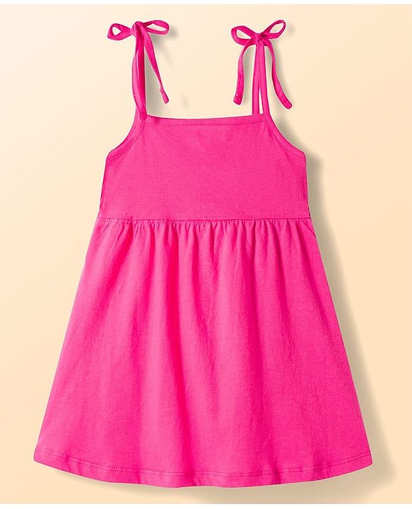 Babyhug Single Jersey Knit Sleeveless Fit & Flare Frock With Butterfly Print Pack of 2 - Multicolor