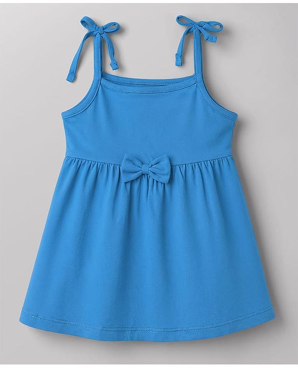 Babyhug Single Jersey Knit Sleeveless Butterfly & Polka Dots Printed Frocks Pack Of 2 - Multicolor