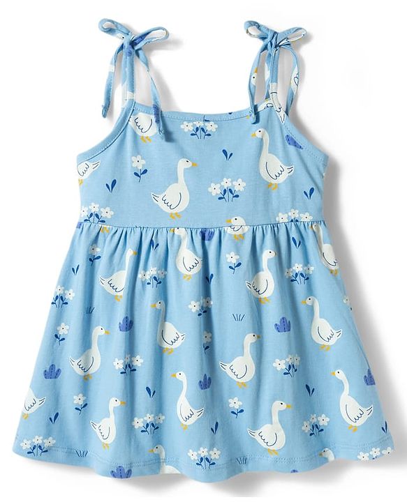 Babyhug Single Jersey Knit One Piece Dresses/Frocks with Shoulder Straps Multi Color New Born