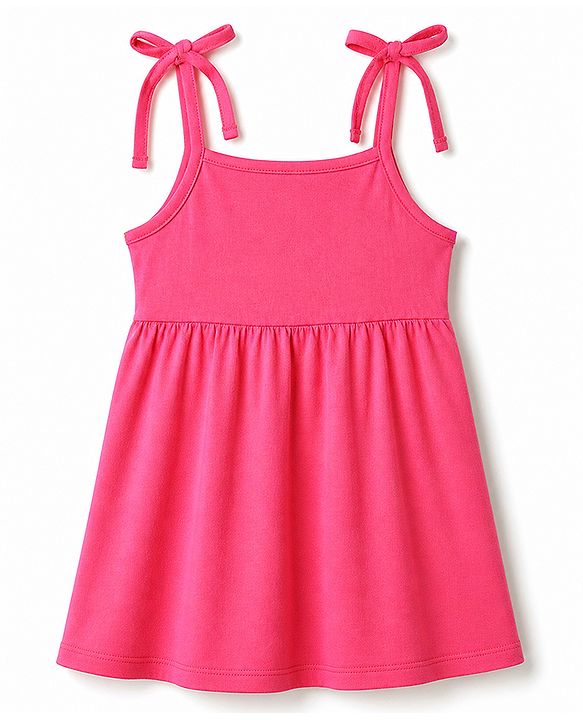 Babyhug Cotton Knit One Piece Dresses/Frocks with Bow & All Over Prints Multi Color New Born Pack of 2