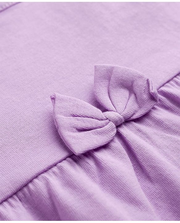 Babyhug 100% Cotton Single Jersey Knit Sleeveless Fit and Flare Frocks With Floral Print & Bow Applique Pack of 2 - Multicolor