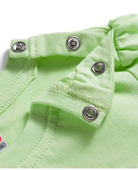 Babyhug Cotton Knit Half Sleeves T-Shirt & Shorts Night Suit With Floral Print - Green