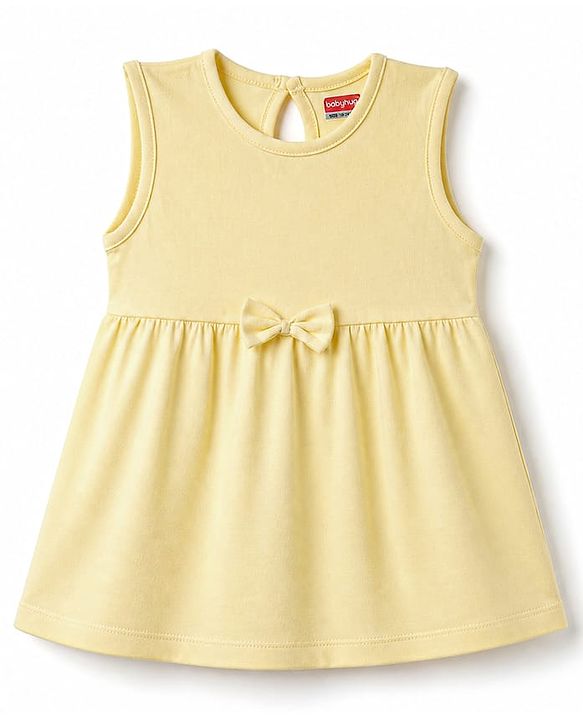 Babyhug Cotton Knit Multi-pack/ Value Packs Sleeveless Frocks with Bow Pack Of 2  Multi Color New Born