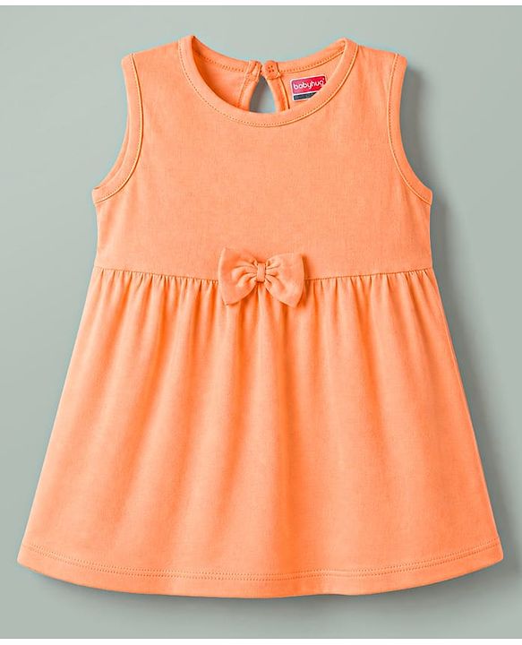 Babyhug Cotton Knit One Piece Dresses/Frocks Sleeveless Pack Of 2 Multi Color New Born