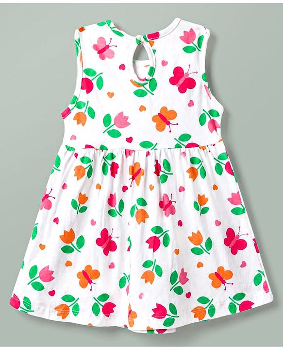 Babyhug Cotton Knit One Piece Dresses/Frocks Sleeveless Pack Of 2 Multi Color New Born