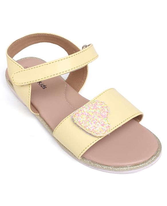 Pine Kids Velcro Closure Sandals with Heart Patch - Blue