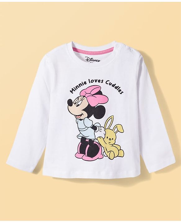Babyhug Disney Single Jersey Knit Full Sleeves T-Shirt & Pyjama Night-Suit With Minnie Mouse Graphics Pack of 2 - Multicolor