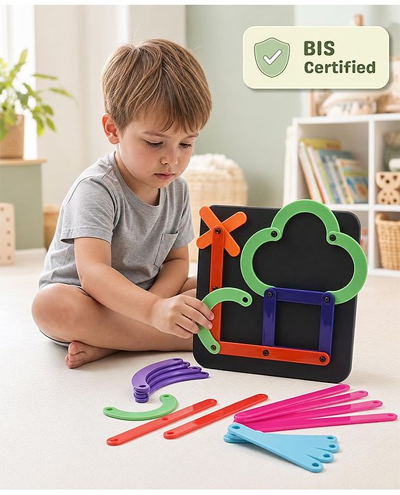 Babyhug Alpha Numeric Puzzle for Kids| Montessori Inspired Alphabet & Number Educational Toy| Enhances Cognitive Skills| Fine Motor Skills & Hand-Eye Coordination|Preschool Learning Toy| BIS Certified