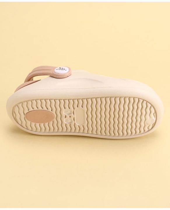 Pine Kids Back Strap Closure Solid Colour Clogs - Beige & Peach