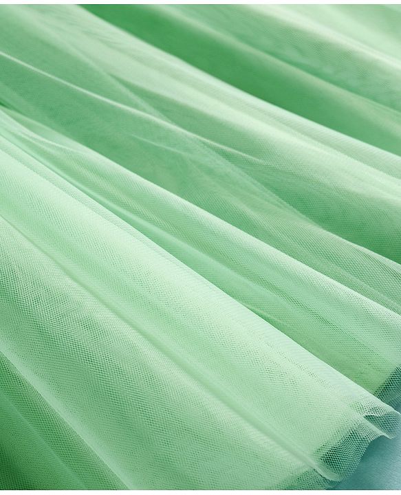 Babyhug Cotton Woven Sleeveless A Line Frock with Lace Detailing - Sea Green
