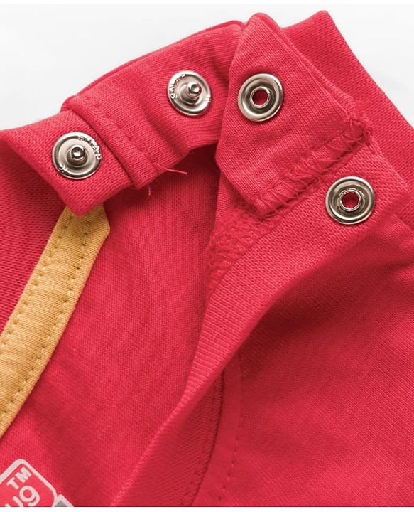 Babyhug Single Jersey Knit Sleeveless Text & Dino Printed T-Shirt & Denim Shorts with Cargo Pockets - Red & Blue