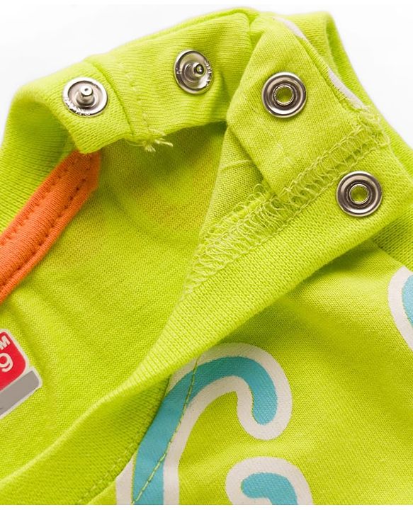 Babyhug Single Jersey Knit Sleeveless Alphabet Printed T-Shirt & Denim Shorts Set - Green & Blue