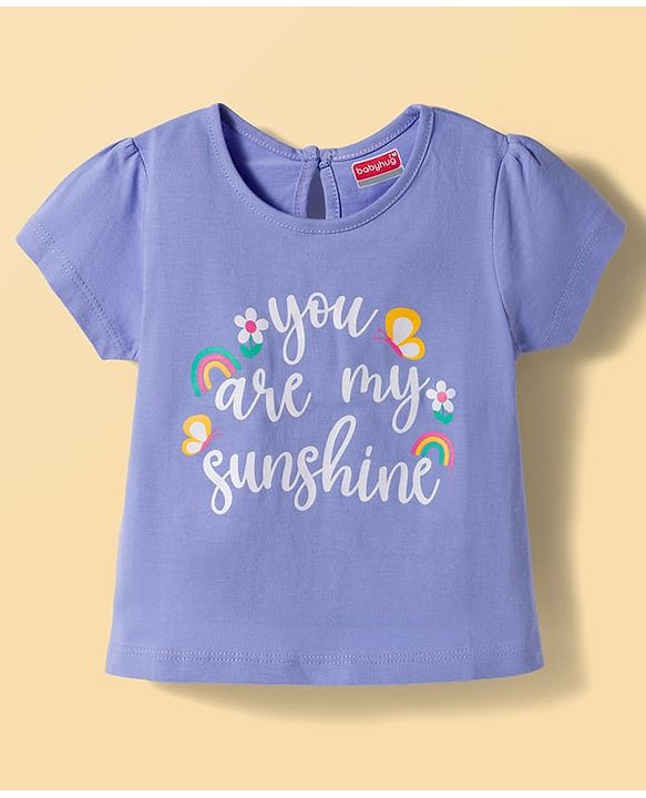 Babyhug 100% Cotton Knit Half Sleeves T-Shirts with Floral & Hearts Graphics Pack of 5 - Multicolor