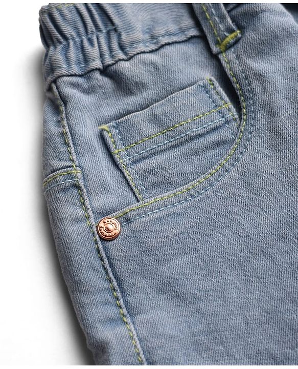 Babyhug Mid Thigh Length Solid Color Denim Skirt - Black