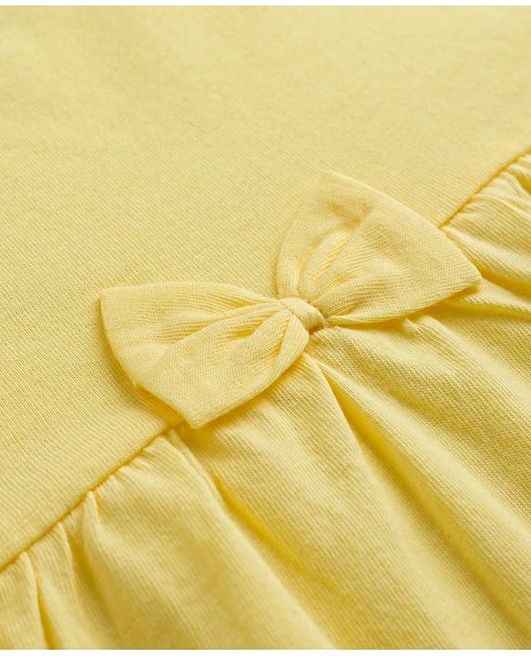 Babyhug 100% Cotton Single Jersey Knit Antibacterial Sleeveless Fit and Flare One Piece Frocks With Lemon Print Pack of 2 - Multicolor
