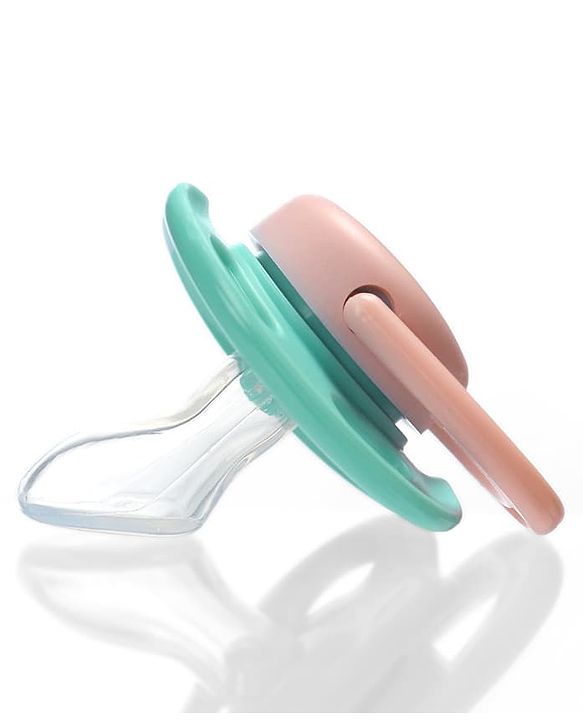 Babyhug Seahorse Print Orthodontic Pacifier Pack of 2| 3+ Months| Protective Hygienic Cap| Breathable Airflow Vents | Orthodontic Silicone Teat | Food-Grade Silicone | BPA Free | Baby Safe