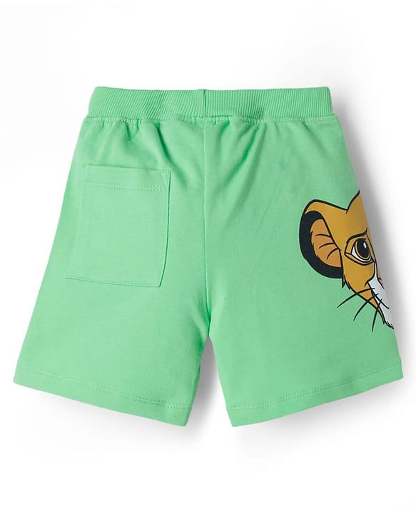 Babyhug Disney Single Jersey Knit Half Sleeve T-Shirt & Shorts Set With Lion King Graphics - Multicolour