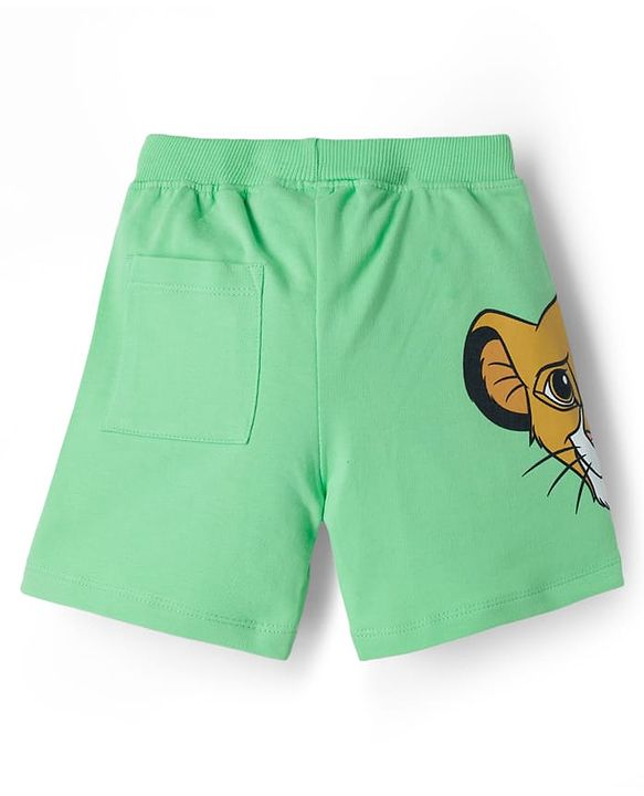 Babyhug Disney Single Jersey Knit Half Sleeve T-Shirt & Shorts Set With Lion King Graphics - Multicolour
